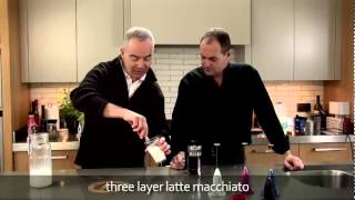 aerolatte  milk frother makes three layer caffè latte macchiato [upl. by Stonwin180]