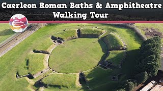 CAERLEON ROMAN BATHS amp AMPHITHEATRE WALES  Walking Tour  Pinned on Places [upl. by Siddon953]