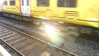 Merseyrail 507 009 making arcs at Birkdale station [upl. by Nylknarf]