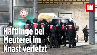 Gefängnismeuterei Polizei stürmt Knast in Thüringen  JVA Untermaßfeld [upl. by Kcirdderf278]